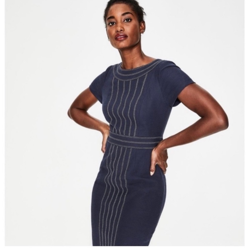 Boden Kitty Sheathed Textured Dress Size 14